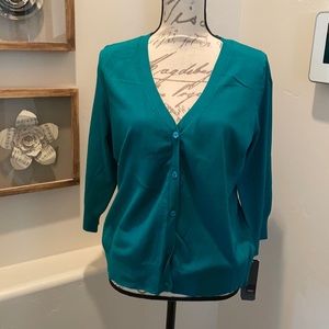 NWT Mossimo teal cardigan size XL